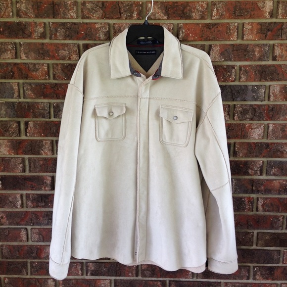 Tommy Hilfiger Other - Tommy Hilfiger Suede Sherpa Lined Jacket Size XL